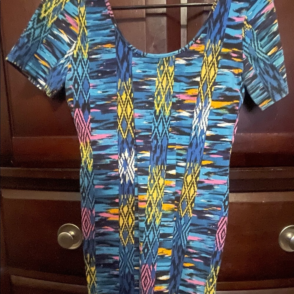 Forever 21 Women Junior Stretch T-Shirt Dress Size Large Short Sleeve Multicolor